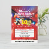 Nuit Vidéo Rouge Anniversaire Fête Invitation (Debout devant)