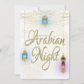 Nuits Arabes Baby shower marocain Invitation (Dos)