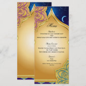 Nuits arabes de Blue Moon Glam Gold Violet Menu (Devant / Derrière)