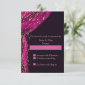 Nuits arabes Magenta & Gold Wedding RSVP (Debout devant)