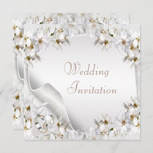 Nuits blanches, colombes et Mariages Invitation à  (Devant / Derrière)