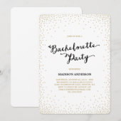 Nuits Confetti| Invitation de la Bachelorette Part (Devant / Derrière)