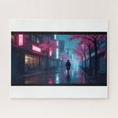 Nuits de samouraï néon Puzzle – Rétro Scène Tokyo (Horizontal)
