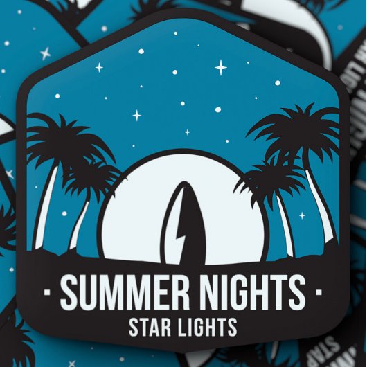 Nuits d'été Star Light Camping | Sticker Die-Cut