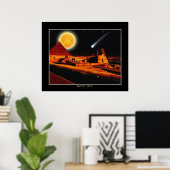"NUITS ÉGYPTIENNES" Poster d'art Imaginaire Sphinx (Bureau à domicile)