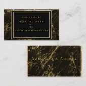 Nuits en Granite & Or Mariage en ligne Carte RSVP (Devant / Derrière)