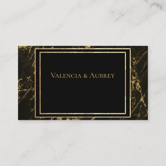 Nuits en Granite & Or Mariage en ligne Carte RSVP (Dos)