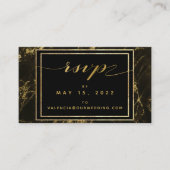 Nuits en Granite & Or Mariage en ligne Carte RSVP (Devant)