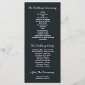 Nuits Étoiles et cordes Lumières Mariage Programme (Dos)