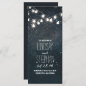 Nuits Étoiles et cordes Lumières Mariage Programme (Devant / Derrière)