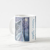 "Nuits loup de nature et tasse originale d'art de (Devant gauche)