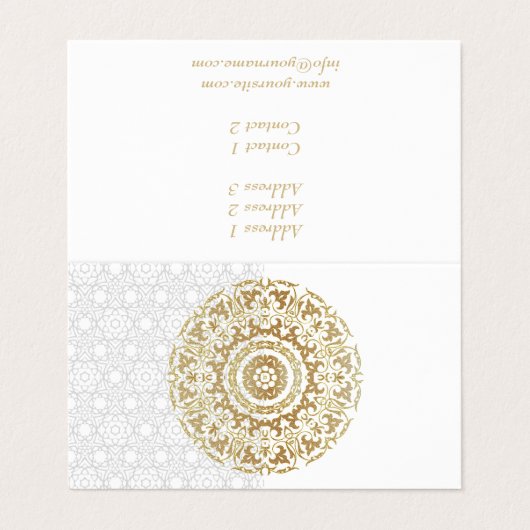 Nuits orientales - Carte de visite (Extérieur déplié)