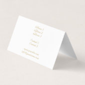 Nuits orientales - Carte de visite (Dos)