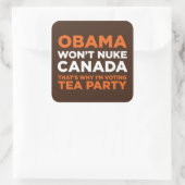 Nuke Canada Vierkante Sticker (Tas)