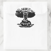 Nuke de foetus ronde sticker (Tas)