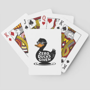 Nul Eenden Gegeven - Grappig Cool Eend Ontwerp Pokerkaarten