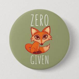 Nul Fox toegediend Ronde Button 7,6 Cm