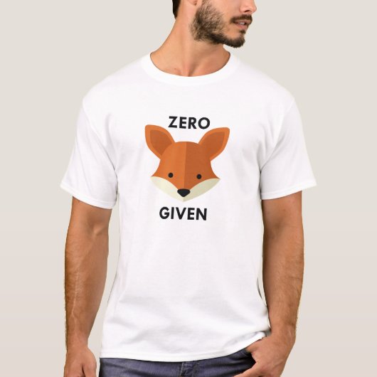 Nul Fox toegediend T-shirt (Voorkant)