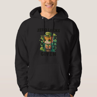 Nul Geluk Gegeven  Schattige Kat St. Patrick's Dag Hoodie