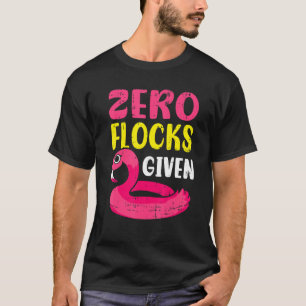 Nul kuddes gegeven roze flamingo waadvogel t-shirt
