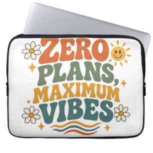Nul Plannen Maximale Vibe Retro Boho Bloemige Cita Laptop Sleeve