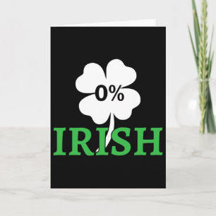 Nul procent Ierse Lucky Shamrock 0% Ierse St Patr Kaart
