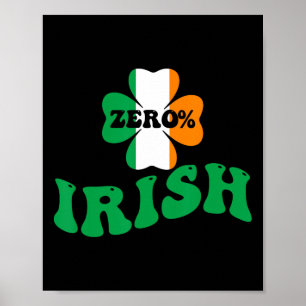 Nul procent Ierse Shamrocks Jongens Meisjes St. Pa Poster