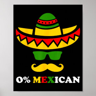Nul procent Mexicaans grappig cinco de mayo feest Poster