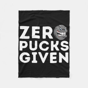 Nul Pucks Gegeven - Grappig IJshockey Speler Cadea Fleece Deken