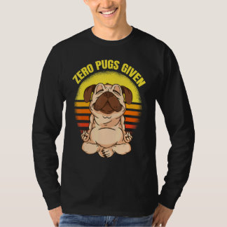 Nul Pugs Gegeven Hond Die Yoga Maakt Vintage Namas T-shirt