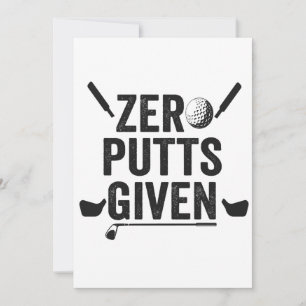Nul putts gegeven grappige golf sport golfer vader kaart