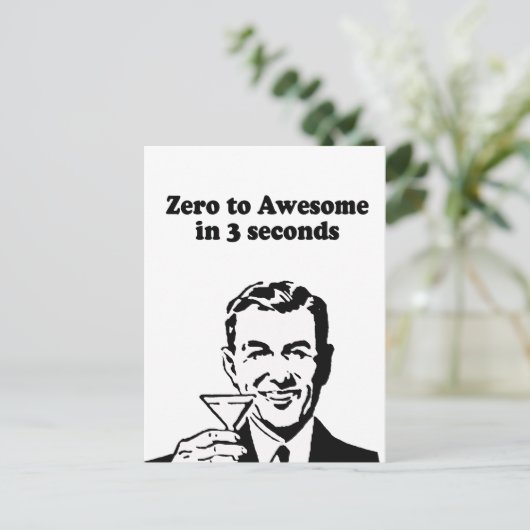 NUL TOT GEWELDIGE IN 3 SECONDEN BRIEFKAART (Staand voorkant)