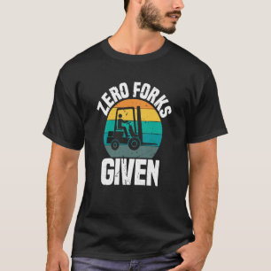 Nul vorken bij vorkheftruckchauffeur t-shirt
