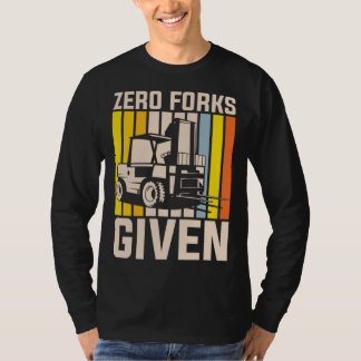 Nul vorken gegeven kraanmachinist t-shirt