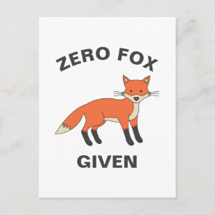 Nul Vos Gegeven Grappig Sarcastisch Wilde Dieren S Briefkaart