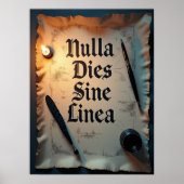 Nulla Dies Sine Linea Dark Academia Poster (Voorkant)