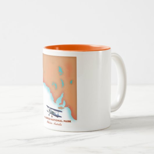 Nullarbor National Park Australia-kaart Tweekleurige Koffiemok (Voorkant rechts)