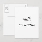 nulli secundus second to none briefkaart (Voorkant / Achterkant)