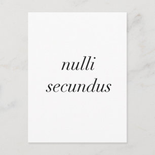 nulli secundus second to none briefkaart