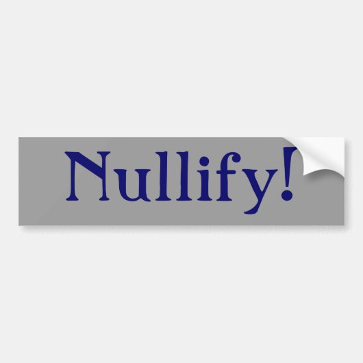 Nullify! Bumpersticker (Voorkant)