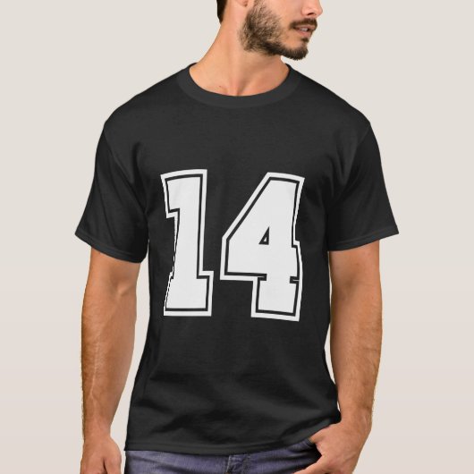 Number 14 No Fourn 14 Jerseys Player T-shirt (Voorkant)