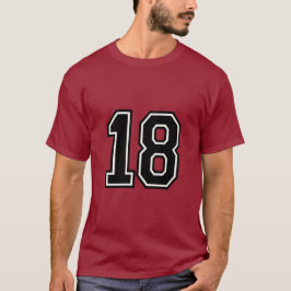 Number 18 Varsity Sports Jersey | 18th Birthday T-shirt