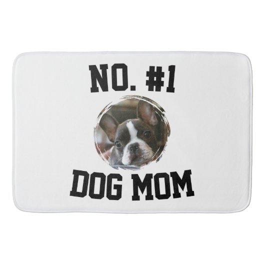 Number 1 dog Mom Mum Mother's Day Pet Lovers Badmat (Voorkant)