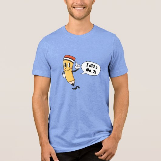 "Number 2" Pencil Tri-Blend Shirt (Voorkant)