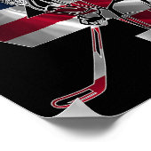 Number 4 Years Ice Hockey 4th Birthday (1)  Poster (Hoek)