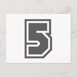 Number 5 briefkaart