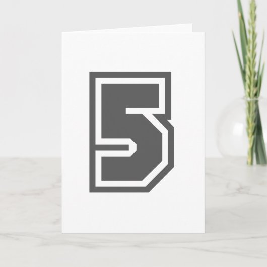 Number 5 kaart (Voorkant)