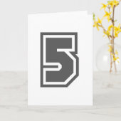 Number 5 kaart (Gele Bloem)