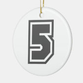 Number 5 keramisch ornament (Links)