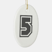 Number 5 keramisch ornament (Rechts)